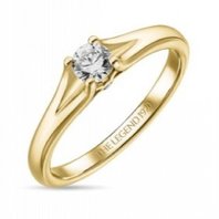 Помолвочное кольцо R01-SL06-020-G2-М12732 из желтого золота, гладкое